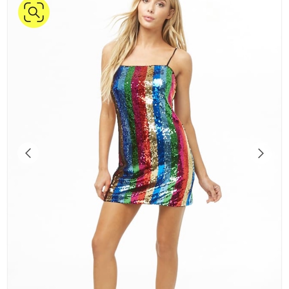 Forever 21 Rainbow Sequin Dress